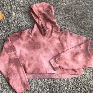 Tie Dye Cropped Oversize Sweatshirt